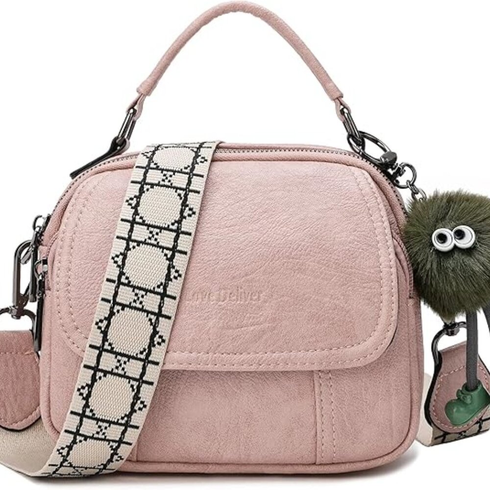 Love Deliver Small Crossbody Bags for Women Trendy, Soft Leather Crossbody Purse